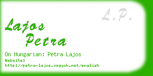 lajos petra business card